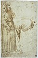 Микеланджело Буонароти, Копие на фигури от фрески на Джото от Капела „Перуци“ (ок. 1318 – 1322),