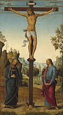 Pietro Perugino - representação da Crucificação de Jesus como Stabat Mater , 1482.