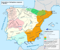 Этнографическая и лингвистическая карта Пиренейского полуострова около 300 г. до н.э. (до карфагенских завоеваний)