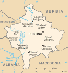 Repubblica del Kosovo - Mappa