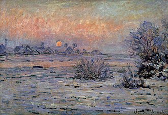 Claude Monet, Soleil d'hiver à Lavacourt, 1879-1880.