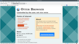 Скриншот программы Otter Browser