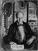 Джордж Беллоуз. «Автопортрет», 1921, литографія