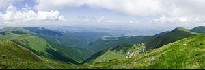 Pogled sa vrha Kom na zapadnu Bugarsku
