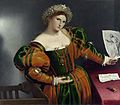 Porträt einer Venezianerin als Lucrezia, Lorenzo Lotto, 1533