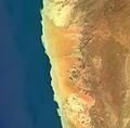 A namib Homoktenger (Namib Sand Sea) a NASA felvételén