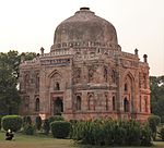 Unknown tomb with blue tiles decoration known as Shisha Gumbad