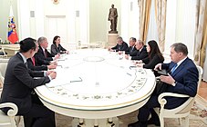 Переговоры президента России Владимира Путина и советника президента США Джона Болтона в Москве 27 июня 2018 года