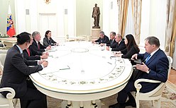Переговори президента Росії Володимира Путіна і радника президента США Джона Болтона в Москві 27 червня 2018 року