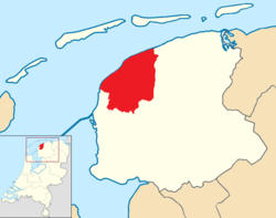 Location in Friesland