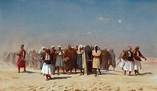 Le reclute egiziane attraversano il deserto, 1857