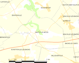 Mapa obce Hautot-le-Vatois