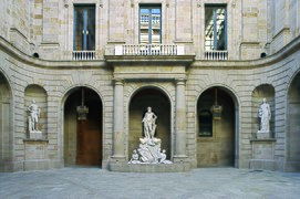 Neoclassical courtyard with Fountain of Neptune