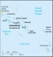 Mapa Wysp Salomona