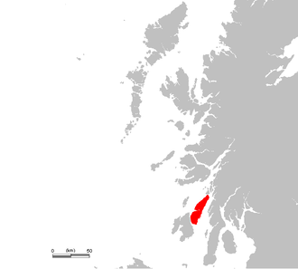 Mapa de Jura na rexión de Argyll