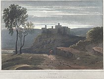 Twilight : view of Harlech Castle, north Wales (1813)