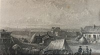 Крепость Герзель-Аул. Гравюра Уильяма Флойда, 1864 год