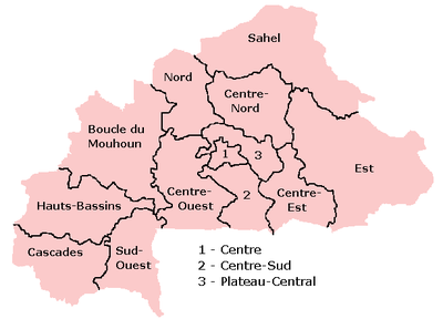 Burkina Fasos regioner