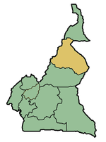 Localisation de la région du Nord (Cameroun).