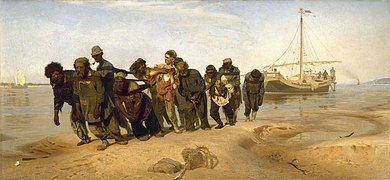Репин И. Е. «Бурлаки на Волге». 1870-1873
