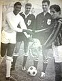 Pierre Kalala y Driss Bamous en el partido por las semifinales de la Copa Africana de Clubes Campeones 1968 en enero de 1969 entre FAR Rabat y TP Englebert en Casablanca.