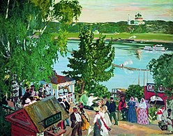 «Гулянье на Волге» — Б. М. Кустодиев, 1909