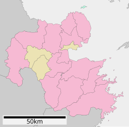 Prefekturens administrativa indelning Städer i rött, landskommuner i gult
