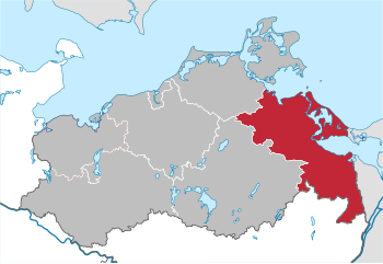 Передняя Померания-Грайфсвальд на карте
