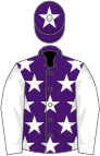 Purple, white stars, sleeves and star on cap