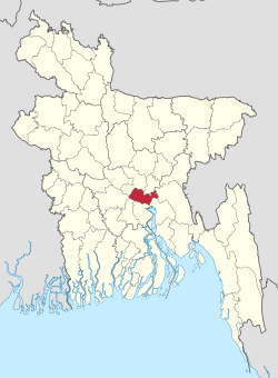 موقعیت ناحیه منشی‌گنج در بنگلادش