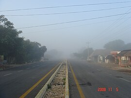 Das heutige Dorf Cobá an der Zufahrtsstraße zur Maya-Ruinenstätte