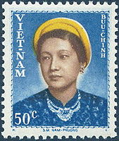 Ảnh Hoàng hậu trên một con tem Quốc gia Việt Nam
