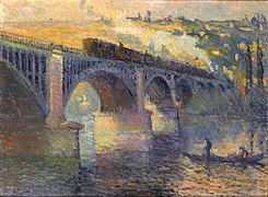 Robert Antoine Pinchon, Le Pont aux Anglais, soleil couchant, 1905