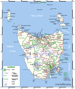 Carte de Tasmania