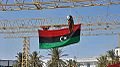 Image 48An effigy of Muammar Gaddafi hangs from a scaffold in Tripoli's Martyrs' Square, 29 August 2011 (from History of Libya)