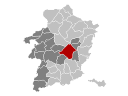 Genks läge inom Limburg