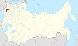 Kiovan kuvernementin sijainti Venäjän keisarikunnan kartalla 1914.