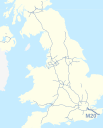 M20 motorway (Great Britain) map