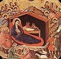 Natividade na Maestà de Duccio, século XIII