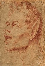 Head of a Satyr, ca. 1625–30, red chalk, 30.3 x 21.1 cm., Metropolitan Museum of Art