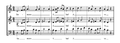 Image 11Portion of Du Fay's setting of Ave maris stella, in fauxbourdon. The top line is a paraphrase of the chant; the middle line, designated "fauxbourdon", (not written) follows the top line but exactly a perfect fourth below. The bottom line is often, but not always, a sixth below the top line; it is embellished, and reaches cadences on the octave.Play (from Renaissance music)