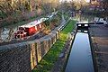 The Isis Lock that connects the Oxford Canal with Sheepwash Channel via a short stretch of the Castle Mill Stream.