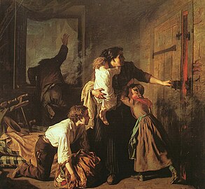 O incêndio, 1850-51, óleo sobre tela, Museu das Belas-Artes de Orléans.