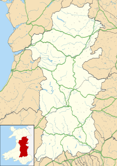 Abernant is located in Powys