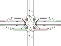 Single-point urban interchange, or SPUI; used in dense urban areas to reduce the land footprint of the junction