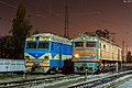 Электровозы ВЛ8м-1488 и ДЭ1-003, Нижнеднепровск-Узел
