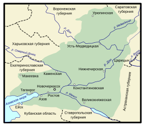 Земля войска Донского Область Войска Донского на карте
