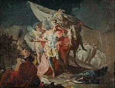 Boceto de Goya para Aníbal vencedor contempla por primera vez Italia desde los Alpes.
