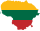 Контур Литвы в цветах флага