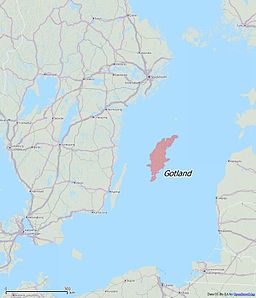 Gotlands kommuns läge i Gotlands län